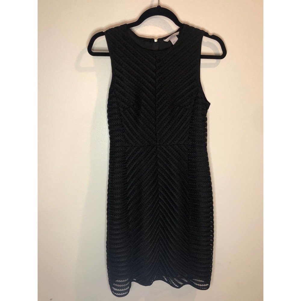 Sexy little black dress with lace and gold zipper H&M Size 8